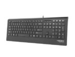 Natec Multimedia Keyboard BARRACUDA slim USB  US layout  black