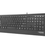 Natec Multimedia Keyboard BARRACUDA slim USB  US layout  black