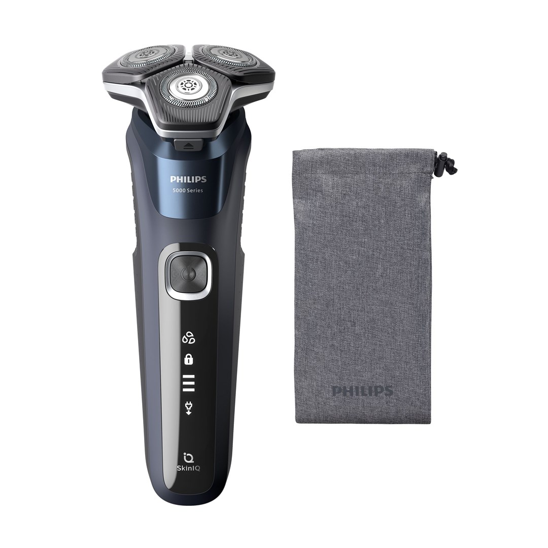 cps-33705697b79f5b1b9dae170075790e0d-2026-01-18-06-50-53 Philips SHAVER Series 5000 S5885/10 men's shaver Rotation shaver Trimmer Black Blue - imagine 1