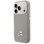 Case Karl Lagerfeld Karl & Choupette     Head Pins Saffiano MagSafe for iPhone 17 Pro Max grey - imagine 2