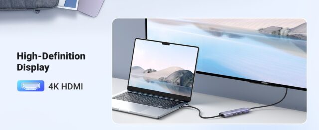 Ugreen 15596 laptop dock/port replicator Wired USB 3.2 Gen 1 (3.1 Gen 1) Type-A + Type-C Aluminium - imagine 5