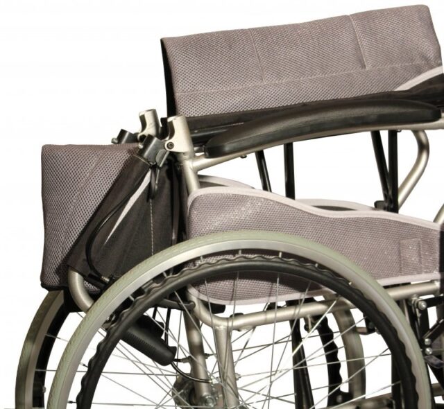 Lightweight steel Wheelchair with brakes AT52301 - imagine 2