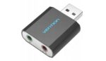Vention USB External Sound Card Black Metal Type - imagine 2