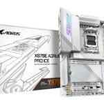 GIGABYTE X870E AORUS PRO ICE Motherboard - Supports AMD Ryzen 9000 CPUs  16+2+2 Phases Digital VRM  up to 8000MHz DDR5 (OC)  3xPCIe 5.0 + 1xPCIe 4.0  Wi-Fi 7  2.5GbE LAN  USB 4