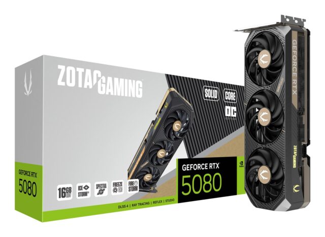 Zotac GAMING GeForce RTX 5080 SOLID CORE OC NVIDIA 16 GB GDDR7 - imagine 7