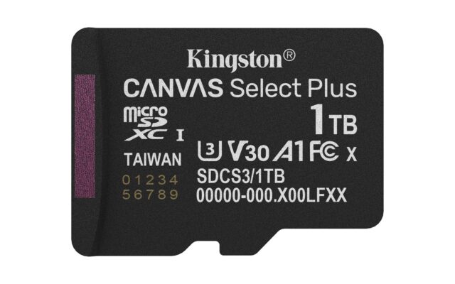 Kingston Technology 1TB microSDXC Canvas Select Plus Gen3 150MB/s A1 Card + Adapter - imagine 5