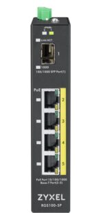Zyxel RGS100-5P Unmanaged L2 Gigabit Ethernet (10/100/1000) Power over Ethernet (PoE) Black - imagine 3