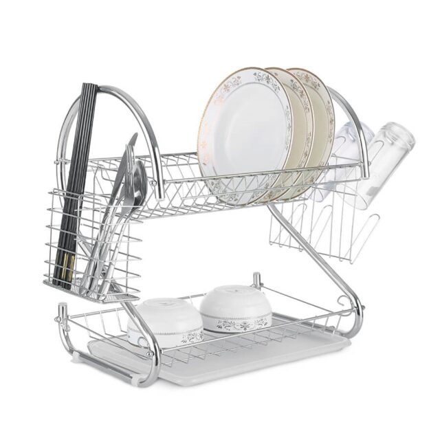 Dish drying rack 38 cm MR-1025-38 silver Maestro - imagine 2