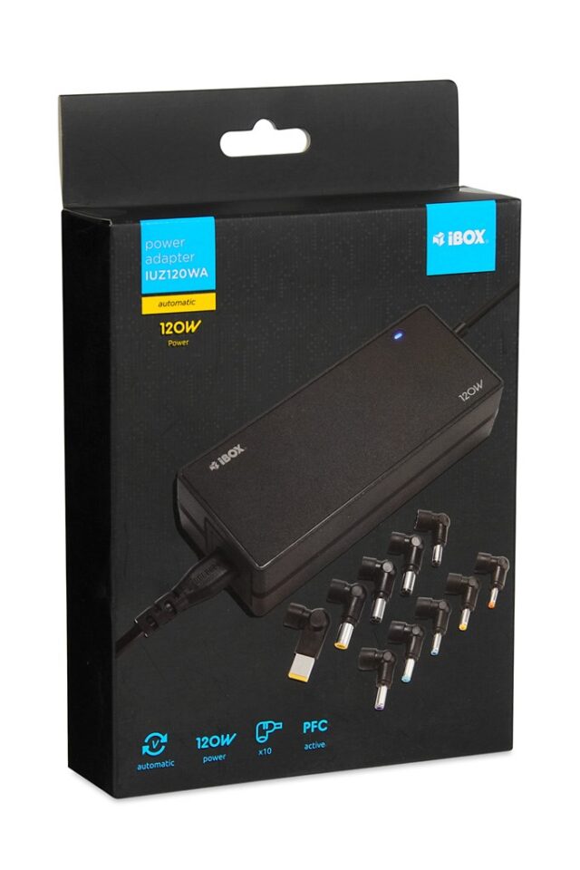 iBox IUZ120WA power adapter/inverter Indoor 120 W Black - imagine 14
