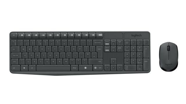 Logitech MK235 keyboard Mouse included USB QWERTY US International Grey - imagine 8