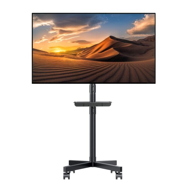 Maclean MC-949 TV Cart  Stand  Professional 32-55   on Casters  max. VESA 400x400  max. 25kg - imagine 9