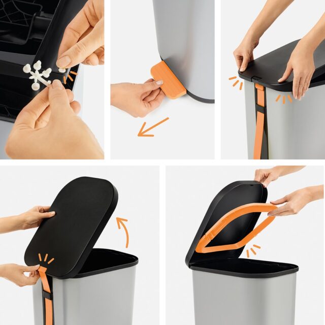 ROTHO Ribo White - pedal bin – 35l - imagine 3