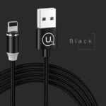 USAMS Kabel magnetyczny U-Sure lightning1m 2.1A pleciony czarny/black SJ292USB01 (US-SJ292)