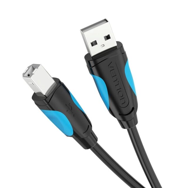Kabel do drukarki USB-A do USB-B Vention 480Mbps 5m czarny - imagine 4