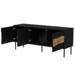 Cama INSERTO 3D TV cabinet 143.5x40x61.5 black + LED - imagine 4