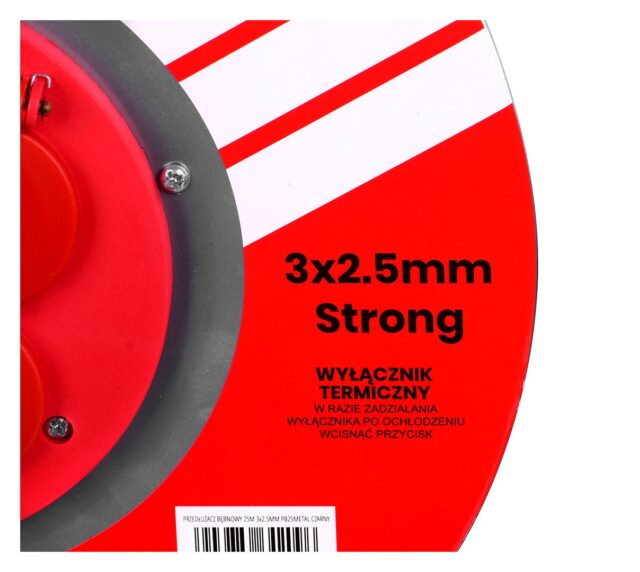 Extension cable VERTEX PB25METAL 3x2 5 mm Black - imagine 5