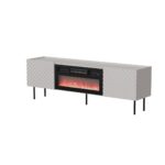 Cama LUCCA TV cabinet 180x40x59 cashmere + black fireplace