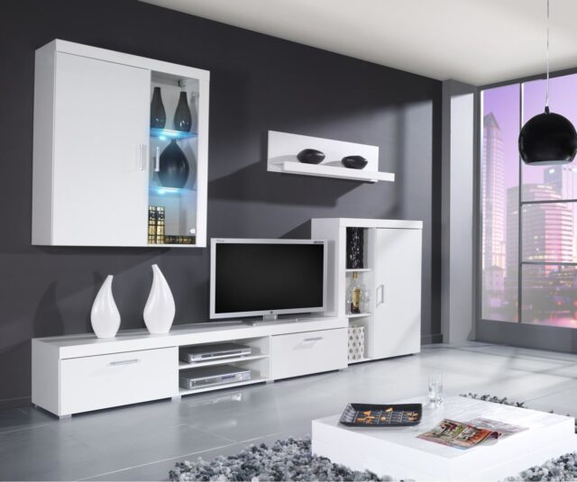 Cama bookcase SAMBA white/white gloss - imagine 2