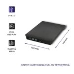 Qoltec 51857 External DVD-RW recorder |USB 3:0|Black - imagine 5