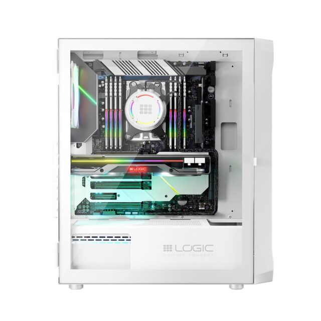 Logic PORTOS ARGB MINIDI USB 3.0 Case White - imagine 11