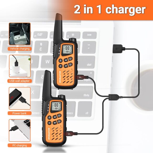 Walkie-Talkie Baofeng BF-T25E Orange  2 pieces - imagine 4