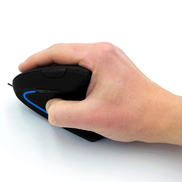 MEDIA-TECH VERTIC MT1122 Wired vertical mouse 6400 DPI Black - imagine 10