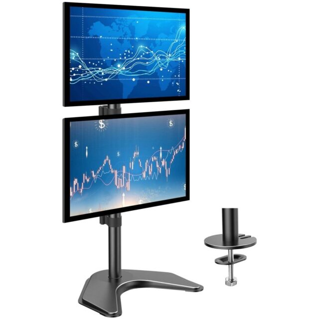 Techly ICA-LCD 2520V monitor mount / stand 68.6 cm (27 ) Desk Black - imagine 5