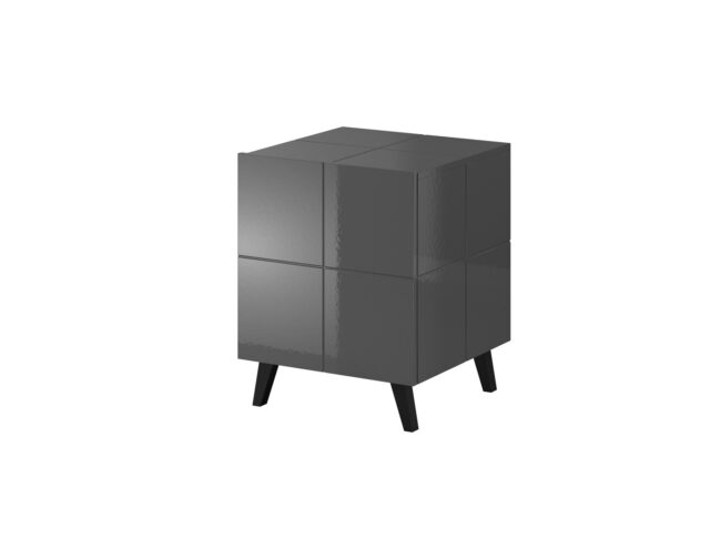 Cama bedside table REJA graphite grey gloss/graphite grey gloss - imagine 8