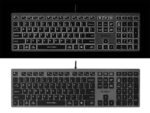 A4Tech FSTYLER FX60H (White Backlit) keyboard USB QWERTY Black  Grey - imagine 5
