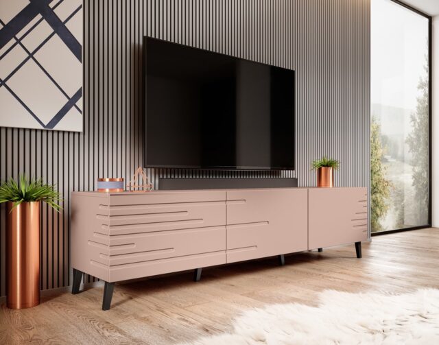 Cama RTV NOVA cabinet 186x40x48 pink matt - imagine 3