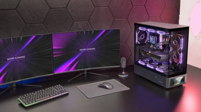 Mars Gaming MCLCDPRO computer case Midi Tower Black - imagine 12