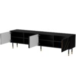 Cama 4D MOUNTAIN TV cabinet 204x40x55 black + gold - imagine 2