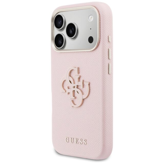 Case Guess FW Resin Logo for iPhone 17    Pro Max pink - imagine 2