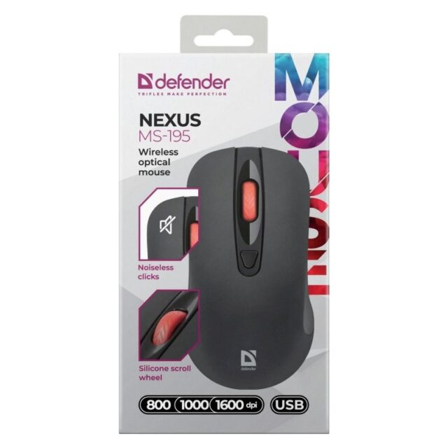 MOUSE DEFENDER NEXUS MS-195 RF SILENT BLACK - imagine 5