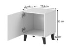 PAFOS bedside table 2 pcs. 45x40x51 cm white matt - imagine 4