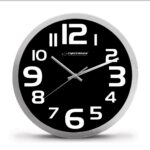 Esperanza EHC013K Wall Clock - Zurich - Black Quartz clock Oval Black  White - imagine 3