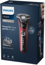 Philips SHAVER Series 5000 S5883/10 men's shaver Rotation shaver Trimmer Black  Red - imagine 3