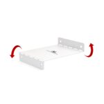 Maclean compact under-desk cable organizer  max load 5kg  white  MC-107 W - imagine 5