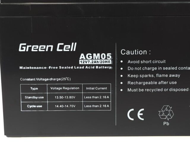 Green Cell AGM05 UPS battery Sealed Lead Acid (VRLA) 12 V 7.2 Ah - imagine 2