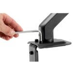 Maclean MC-906 Monitor Mount Holder Desk Table Mount 17  - 27  Adjustable Rotatable VESA 7 kg - imagine 15