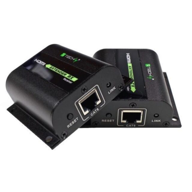 Techly Extender HDMI Full HD on cable Cat.5E / 6 / 6A / 7 max 60m Autoregulated IDATA EXT-E70I - imagine 6