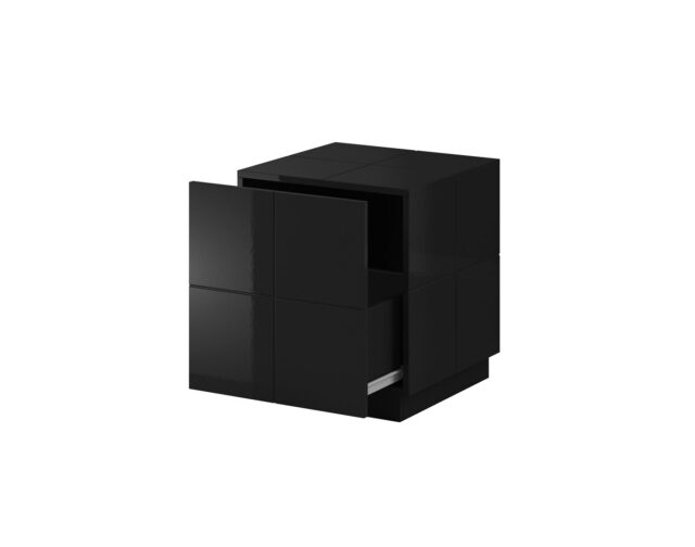 Cama bedside table REJA black gloss/black gloss - imagine 3