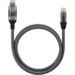 Techly ICOC U3A-RJ45-010 networking cable Black  Silver 1 m Cat6 F/UTP (FTP) - imagine 2