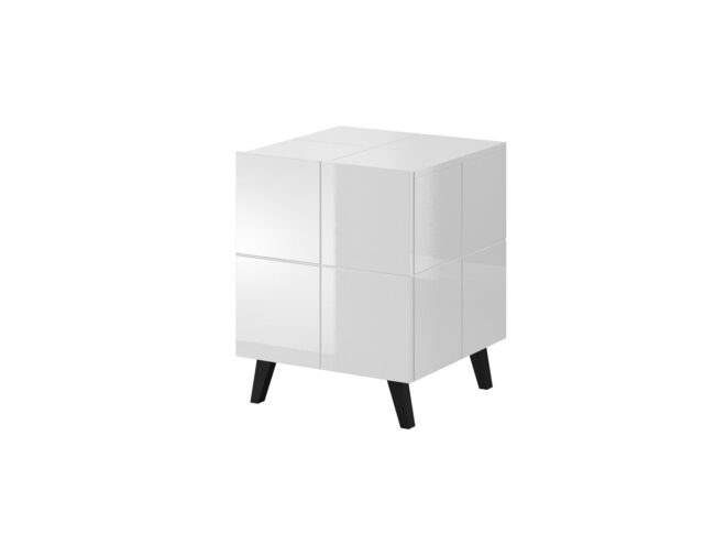 Cama bedside table REJA white gloss/white gloss - imagine 8