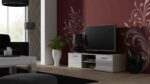 Cama TV stand SOHO 140 sonoma oak/white gloss