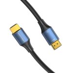 Vention Cotton Braided HDMI-A Male to Male HD Cable 8K 3M Blue Aluminum Alloy Type - imagine 2