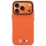 Case BMW M Metal Logo MagSafe for iPhone 17 Pro Max orange - imagine 3