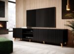 Cama RTV cabinet PAFOS 200x42x52 Black matt - imagine 3