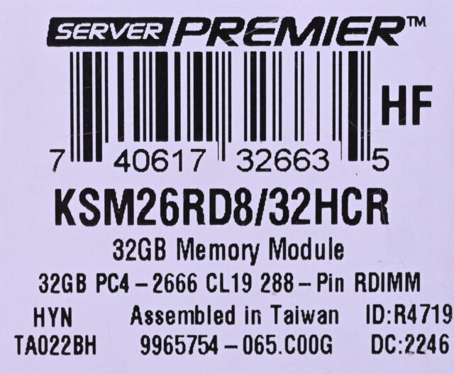 Kingston RDIMM 32GB DDR4 2Rx8 Hynix C Rambus 2666MHz PC4-21300 KSM26RD8/32HCR - imagine 4