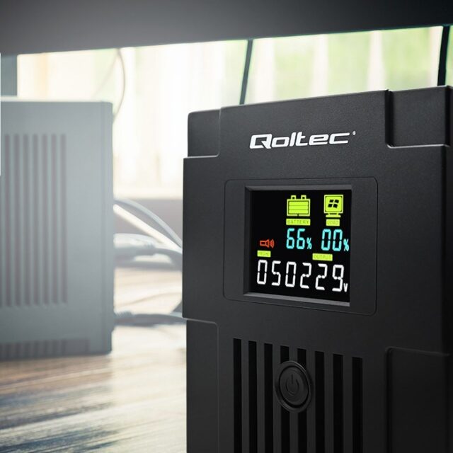 Qoltec 53770 uninterruptible power supply (UPS) Line-Interactive 1.5 kVA 900 W 2 AC outlet(s) - imagine 10